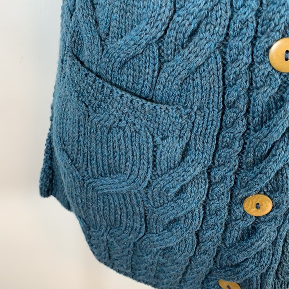 Shannon Woolen Mills Ireland 100% Merino Wool Women’s Size XS Green Sweater Vest - Picture 5 of 11